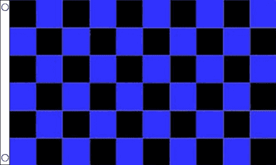 Blue and Black Check Flag