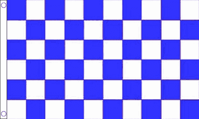 Blue and White Check Flag