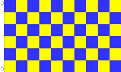Blue and Yellow Check Flag