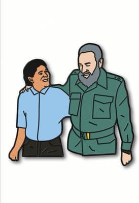 Diego Maradona & Fidel Castro Amigos Badge