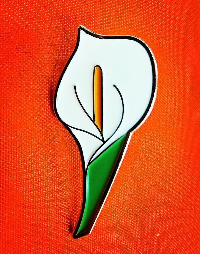 Easter Lily Flower Stem Badge