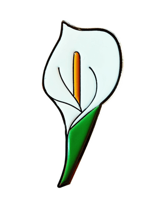 Easter Lily Flower Stem Badge