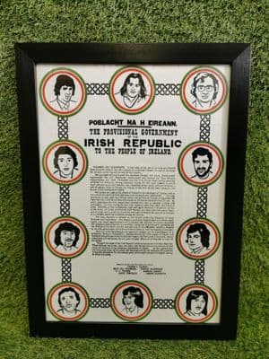 Framed A3 Hungerstrikers 1916 Easter Proclamation
