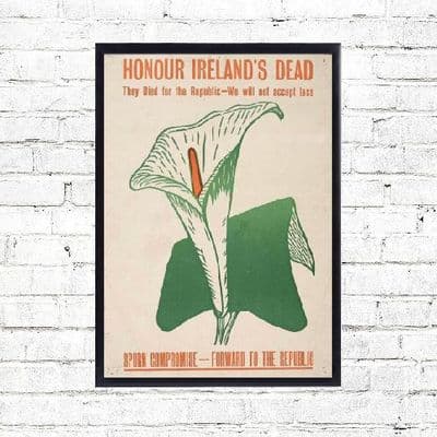 Framed Honour Ireland's Dead Easter Lily Poster