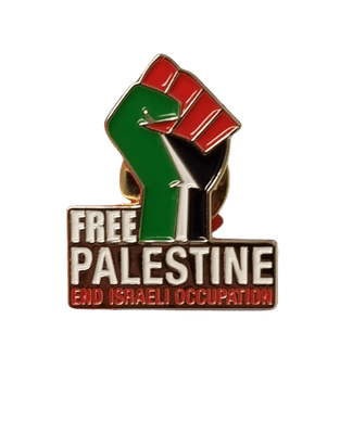 Free Palestine Fist Pin Badge
