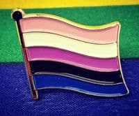 Genderfluid Flag Enamel Pin Badge