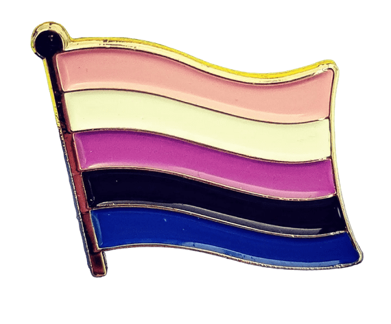 Genderfluid Flag Enamel Pin Badge