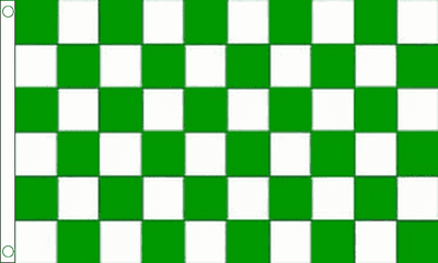 Green and White Check Flag