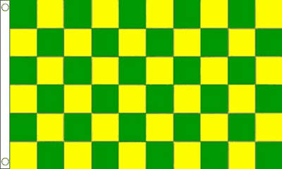 Green and Yellow Check Flag