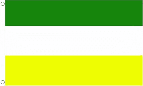 Green, White and Gold Irish County Flag