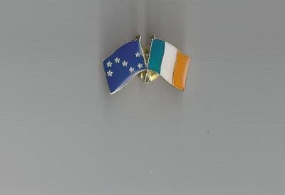 Ireland & Starry Plough Flags Enamel Pin Badge