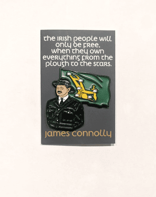 James Connolly Pin Badge With Backing Card