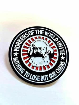 Karl Marx Enamel Pin Badge