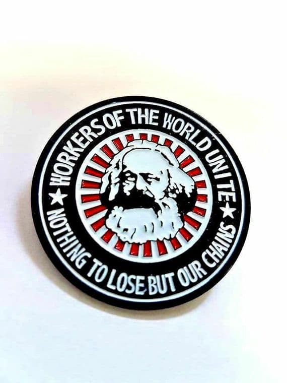 Karl Marx Enamel Pin Badge