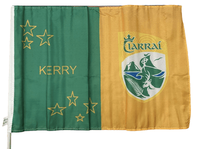 Kerry GAA Flag (stars) 12″x18″ with stick