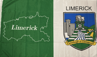 Limerick GAA Flag 12″x18″ with stick
