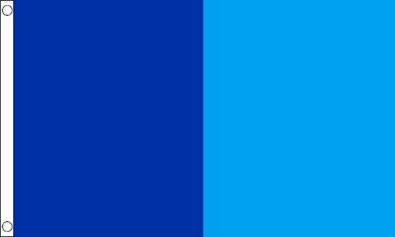 Navy Blue and Sky Blue Irish County Flag