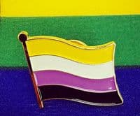 Non-Binary Flag Enamel Pin Badge