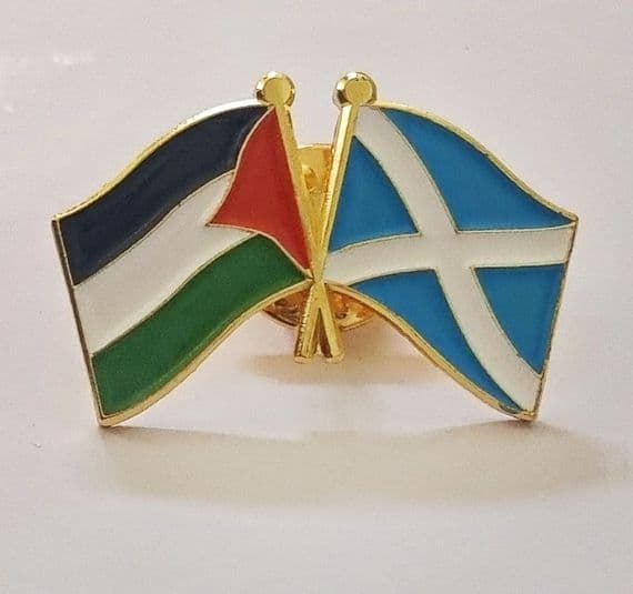 Palestine Scotland Flags Pin Badge - Scottish Palestinian Solidarity