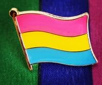 Pansexual Flag Enamel Pin Badge