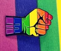 Pride Fist Enamel Pin Badge