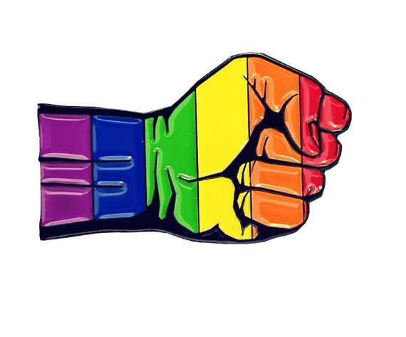 Pride Fist Enamel Pin Badge