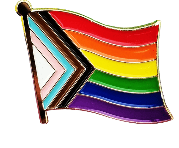 Progress Pride Flag Enamel Pin Badge  