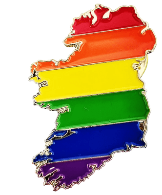 Rainbow Ireland Map Enamel Pin Badge