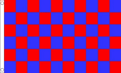 Red and Blue Check Flag