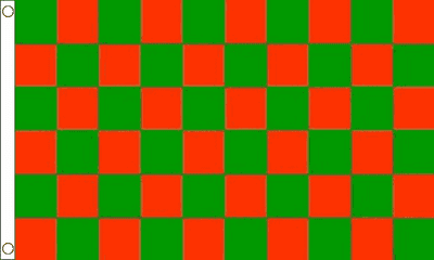 Red and Green Check Flag