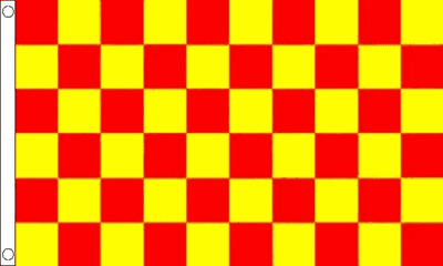 Red and Yellow Check Flag