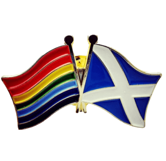 Scotland Rainbow Flag Enamel Pin Badge