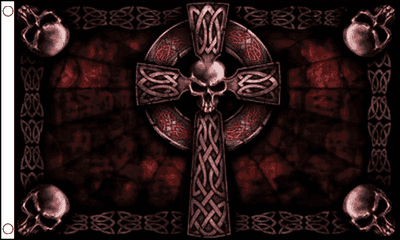 Skull with Cross Flag