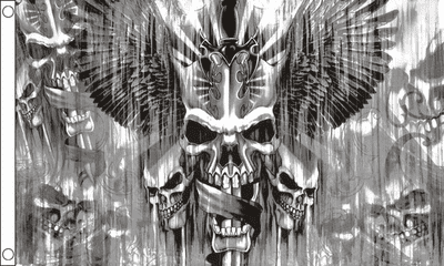 Skull with Sword Flag
