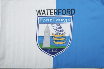 Waterford GAA Flag 12″x18″ with stick