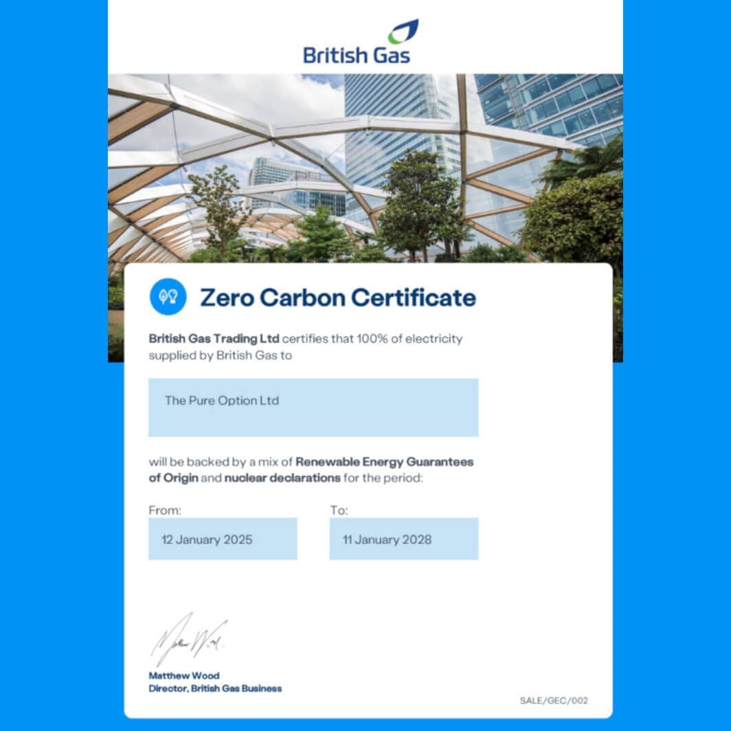 The Pure Option Goes Carbon Neutral