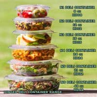24 oz Clear PLA Compostable Deli Container with Hinged Lid | Pack of 50