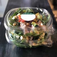 24 oz Clear PLA Compostable Deli Container with Hinged Lid | Pack of 50