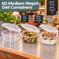 Clear PLA Hinged Deli Containers (8oz) | The Pure Option