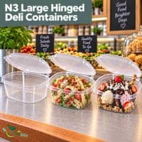 Clear PLA Hinged Deli Containers (8oz) | The Pure Option