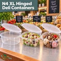 Clear PLA Hinged Deli Containers (8oz) | The Pure Option