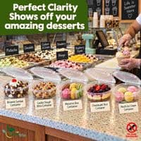 Clear PLA Hinged Deli Containers (8oz) | The Pure Option