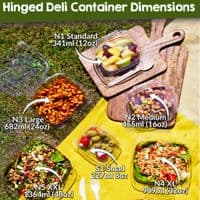 Clear PLA Hinged Deli Containers (8oz) | The Pure Option