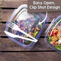 Clear PLA Hinged Deli Containers (8oz) | The Pure Option