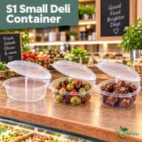 Clear PLA Hinged Deli Containers (8oz) | The Pure Option