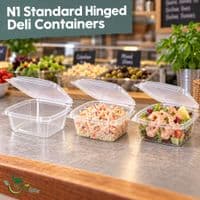 Clear PLA Hinged Deli Containers (8oz) | The Pure Option