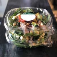 8 oz Clear PLA Compostable Deli Container with Hinged Lid | Pack of 50