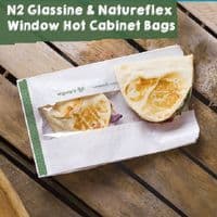 Biodegradable Compostable Glassine & Natureflex Hot Food Bags (Choose a Size)