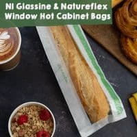 Biodegradable Compostable Glassine & Natureflex Hot Food Bags (Choose a Size)
