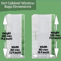 Biodegradable Compostable Glassine & Natureflex Hot Food Bags (Choose a Size)